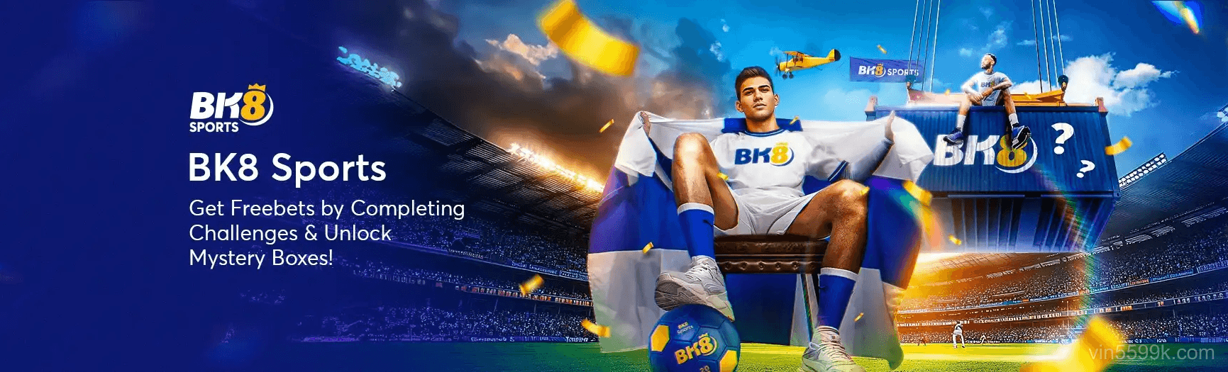 Banner sự kiện Vin55 55k với thiết kế Neon Futuristic ấn tượng